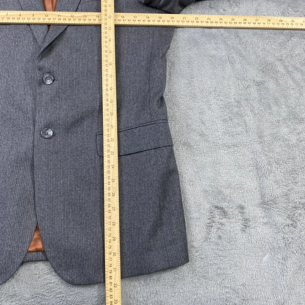 Jos. A.‎ Bank Suit Mens 39L Grey Wool Cashmere Slim Fit 2-Button Micro-Stripe